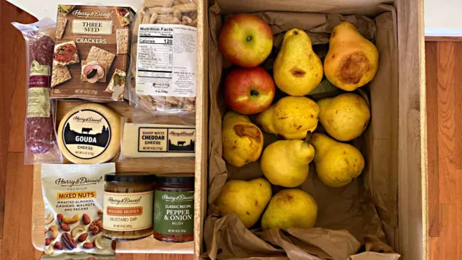 Unpacking the Harry & David gift basket contents